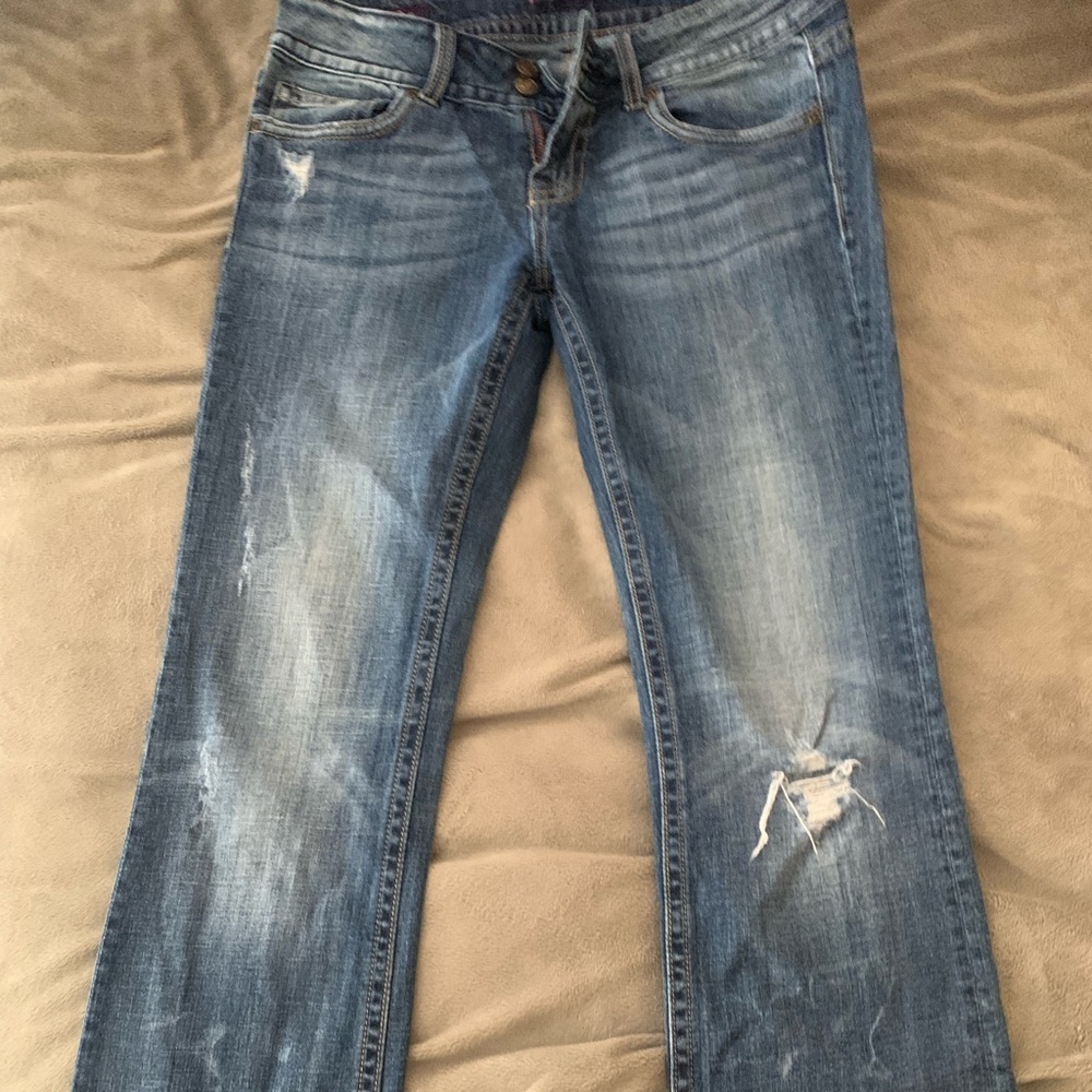 Distressed jeans